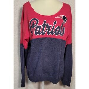NFL Team Apparel New England Patriots Fleece Sweatshirt Size L Long Sleeve 1422